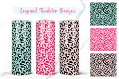 Leopard Tumbler, Tumbler sublimation designs, 20 oz Skinny. Product Image 1