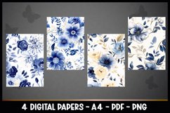 4 Digital Papers Vintage Florals I Vintage Theme Product Image 2