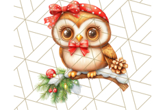Vintage Christmas Clipart PNG, Cute Animals Holiday Elements Product Image 3