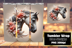 20oz Tumbler Sublimation PNG , Horse Product Image 1