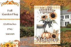 Fall Garden Flag Print, Cute Sunflowers Garden Flag Design Product Image 1