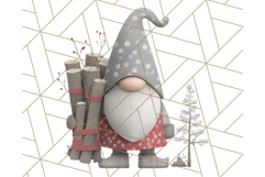 Cozy Winter Gnome Clipart PNG, Christmas Gnome Clip Art Product Image 3