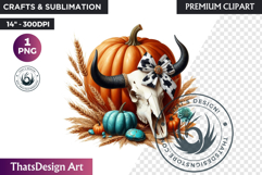Western Coquette Pumpkin Autumn PNG, Cowgirl Fall clipart Product Image 1