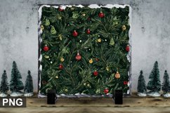 Christmas Tree Square Sublimation Slate Design Product Image 1