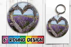 Heartwood Haven Circle Design Sublimation Keychanin PNG Product Image 1