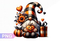 Halloween Gnome Sublimation, Gnome Clipart PNG Product Image 1