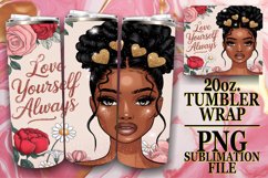 Magical Sublimation 20oz tumbler wrap, Love Girl Product Image 1