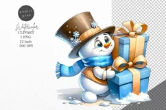 Christmas clipart, Snowman clipart, Christmas sublimation Product Image 1