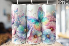 Glitter Butterfly Sublimation - Butterfly Tumbler Design Product Image 1