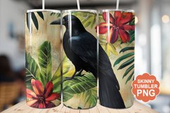 Summer Tropical Crow Tumbler | Summer Tumbler Wrap Product Image 1