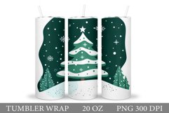 Christmas Tree Tumbler Design. Christmas Tree Sublimation Product Image 1