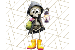 Quirky Skeleton Clipart PNG, Funny Halloween Bones Art Product Image 3