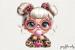 Lazy Pink Leopard girl for Clipart PNG Product Image 1