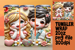 20oz Tumbler Graphic for Sublimation , 3D Characters Product Image 1