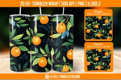 Orange Tumbler Wrap Designs, Sublimation Wrap Product Image 1