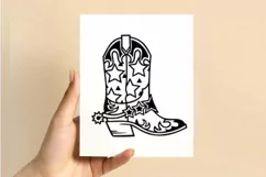 Cowboy boot cut file svg, png Western stars decor, Rodeo svg Product Image 5