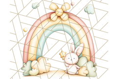 Pastel Plushie Rainbow Clipart PNG, Nursery Baby Animals Png Product Image 3