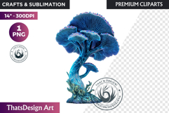 Glowing Fantasy Mushrooms PNG, Magic Mushroom Clipart Product Image 1