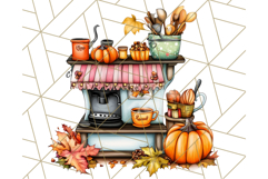 Fall Cottagecore Kitchen Clipart, Cozy Autumn Kitchen PNG Product Image 3