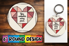 Radiant Sublimation Coasters PNG, Heart Quote Product Image 1