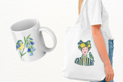 Botanical Summer Bird Garden Clipart Product Image 3