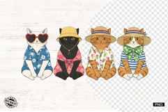 Summer Beach Cats Png - Summer Clipart Product Image 1