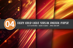 Fiery Gold Light Streak Digital Paper Product Image 1