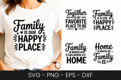 Family Is Our Happy Place Quote SVG PNG Product Image 1