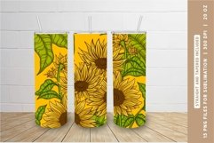 Sunflower Tumbler Wrap, Sunflower Skinny Tumbler Sublimation