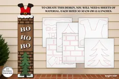 Christmas Porch Sign Laser Cut | Vertical Sign | SVG Product Image 3