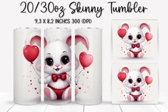 Valentine's Day Skinny Tumbler - Sublimation Tumbler Design Product Image 1
