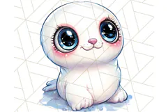 Arctic Animals Kawaii Clipart PNG, Cute Polar Creatures Art Product Image 3