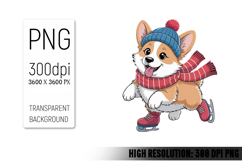 Cute Christmas Dog, Animal Sublimation Clipart PNG Product Image 1