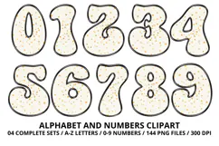 Honey bee Alphabet png clipart, honey bee letters doodle Product Image 5