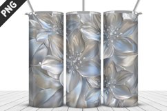 3D Flowers Tumbler Wrap | Sublimation Design | Tumble PNG Product Image 1