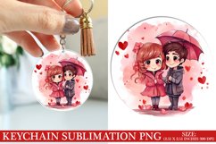 Valentine&#039;s Day Photo Keychain Sublimation PNG Design Product Image 1