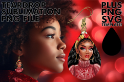Cozy Teardrop Earrings GIFT IDEAS, Afro Girl Product Image 1