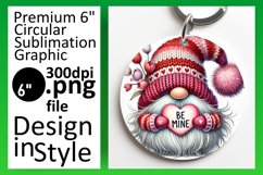 Colorful Round Design Keychain Artwork , Gnomes Product Image 1