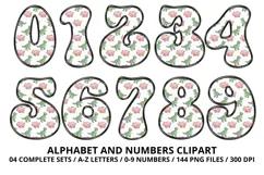 Vintage Toys Alphabet and Numbers PNG 300 DPI Product Image 5