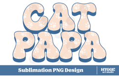 American Cat Papa 4th of July USA Paw DTF PNG Sublimation Product Image 1
