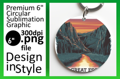 Charming Circle PNG Keychain Artwork , Adventure Product Image 1