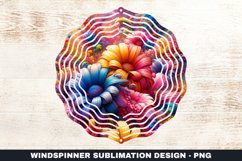 Flowers Wind Spinner Sublimation Design Product Image 1