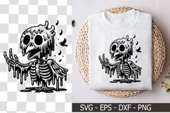 A Melting Bird Skeleton Character - Skeleton SVG Product Image 1