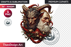 Krampus Christmas Clipart , Bad santa Christmas clipart png Product Image 1