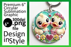 Stylish Circle PNG for Coaster Design , Sweet Animals Product Image 1