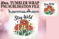 BRIGHT ESCAPES 20oz TUMBLER WRAP, Flowers Quote Product Image 1