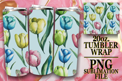 PRESENT OF HAPPINESS 20oz TUMBLER WRAP, Flower Pattern Product Image 1