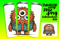 CUSTOMIZED 20oz Tumbler Wrap Design , Monster Product Image 1