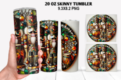 Christmas Skinny Tumbler 20oz Wrap Design, Christmas Tumbler Product Image 1