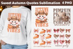 Sweet Autumn quotes Sublimation PNG Product Image 1